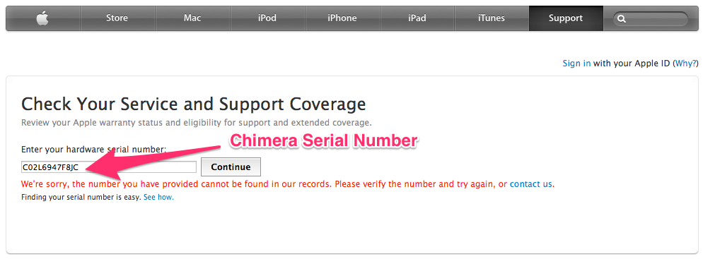 Mac Serial Number Checker